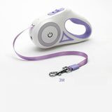 Retractable Dog Leash with LED Light – Automatic Pet Leash & Collar for Small & Medium Dogs