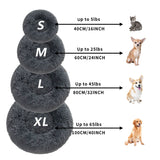 Calming Fluffy Donut Dog Bed