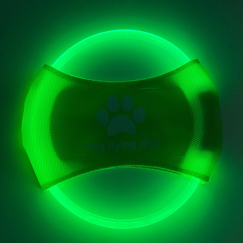 LED Glow Dog Frisbee ? Rechargeable Flying Disc for Interactive Night Play & Outdoor Fetch
